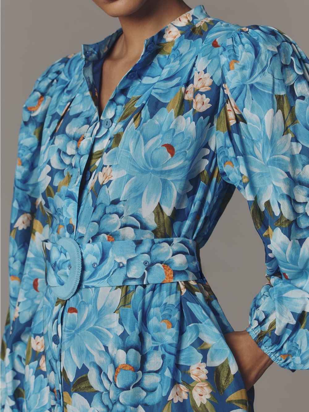✨🆕 Farm Rio x Anthropologie Long-Sleeve Mini Swing Dress - Picture 3 of 5